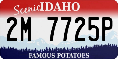 ID license plate 2M7725P