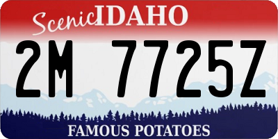 ID license plate 2M7725Z