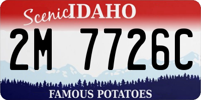 ID license plate 2M7726C