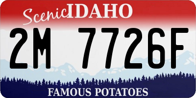ID license plate 2M7726F