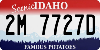 ID license plate 2M7727D