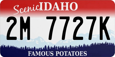 ID license plate 2M7727K