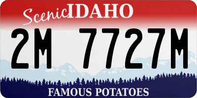 ID license plate 2M7727M