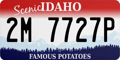 ID license plate 2M7727P