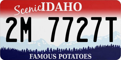 ID license plate 2M7727T