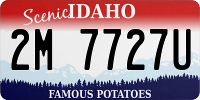 ID license plate 2M7727U