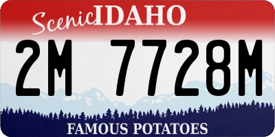 ID license plate 2M7728M