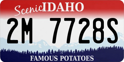 ID license plate 2M7728S