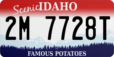 ID license plate 2M7728T