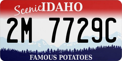 ID license plate 2M7729C