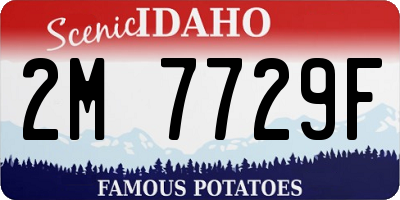 ID license plate 2M7729F