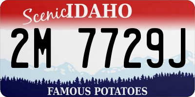 ID license plate 2M7729J