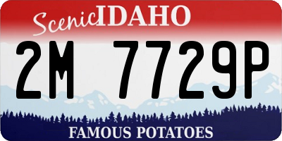 ID license plate 2M7729P