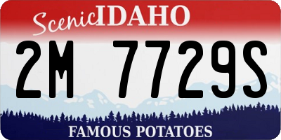 ID license plate 2M7729S