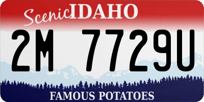 ID license plate 2M7729U