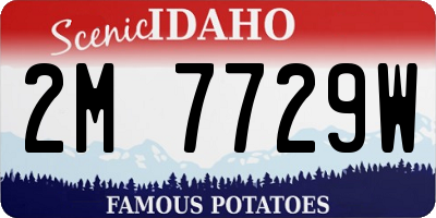 ID license plate 2M7729W