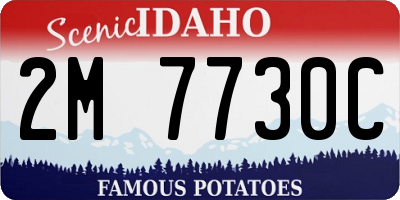 ID license plate 2M7730C