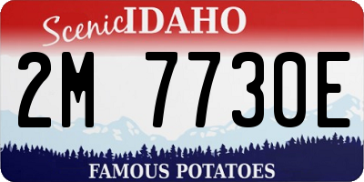 ID license plate 2M7730E