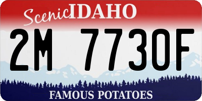 ID license plate 2M7730F