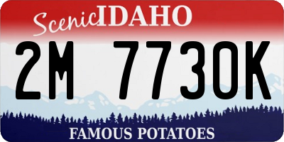 ID license plate 2M7730K