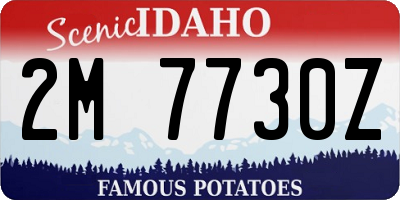 ID license plate 2M7730Z