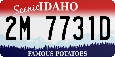 ID license plate 2M7731D