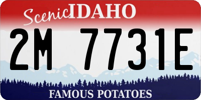 ID license plate 2M7731E