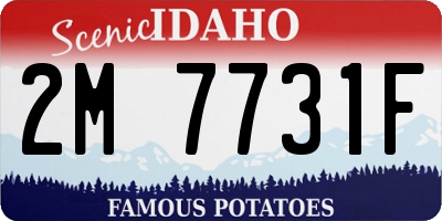 ID license plate 2M7731F