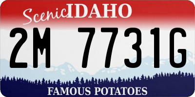 ID license plate 2M7731G