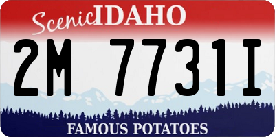 ID license plate 2M7731I