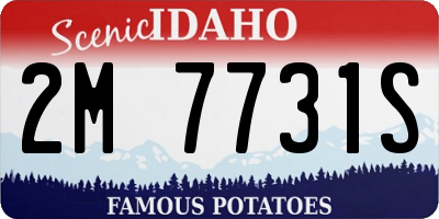 ID license plate 2M7731S