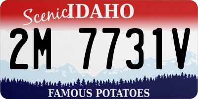 ID license plate 2M7731V