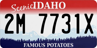 ID license plate 2M7731X