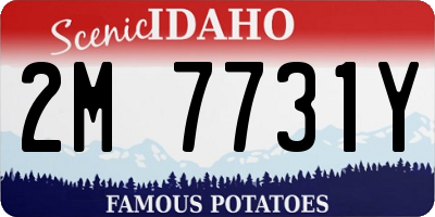 ID license plate 2M7731Y