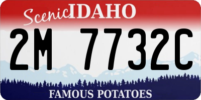 ID license plate 2M7732C