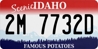 ID license plate 2M7732D