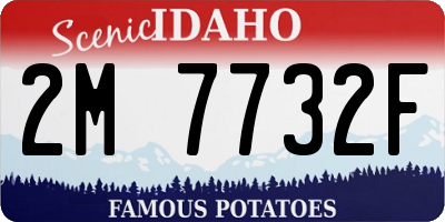 ID license plate 2M7732F