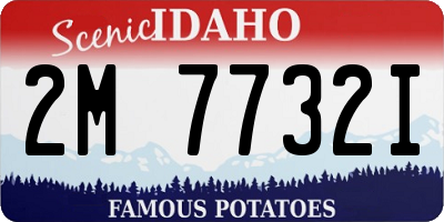 ID license plate 2M7732I