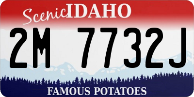ID license plate 2M7732J