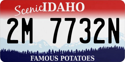 ID license plate 2M7732N