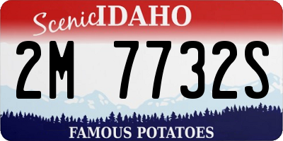ID license plate 2M7732S