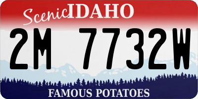 ID license plate 2M7732W