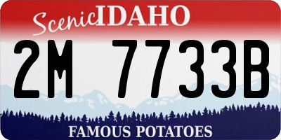 ID license plate 2M7733B