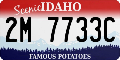 ID license plate 2M7733C