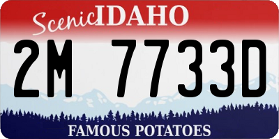 ID license plate 2M7733D