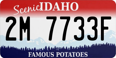 ID license plate 2M7733F
