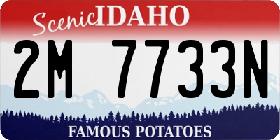 ID license plate 2M7733N