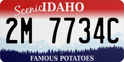ID license plate 2M7734C