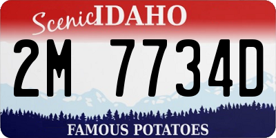 ID license plate 2M7734D