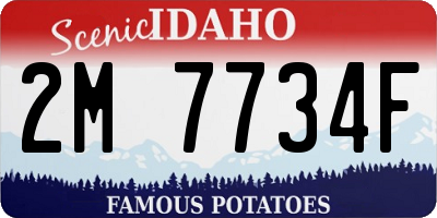 ID license plate 2M7734F
